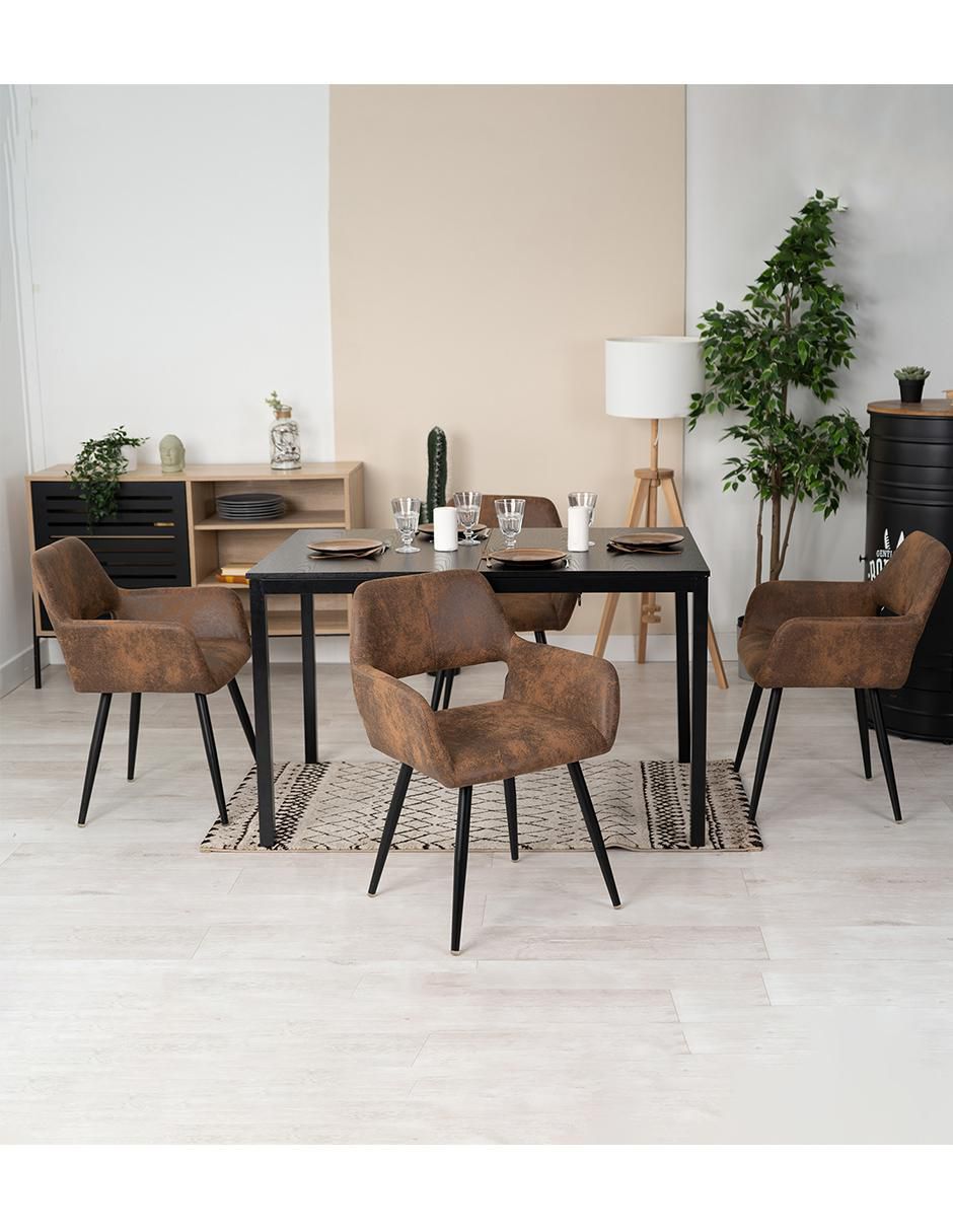 Mesa extensible armable Bari Black Dd 10