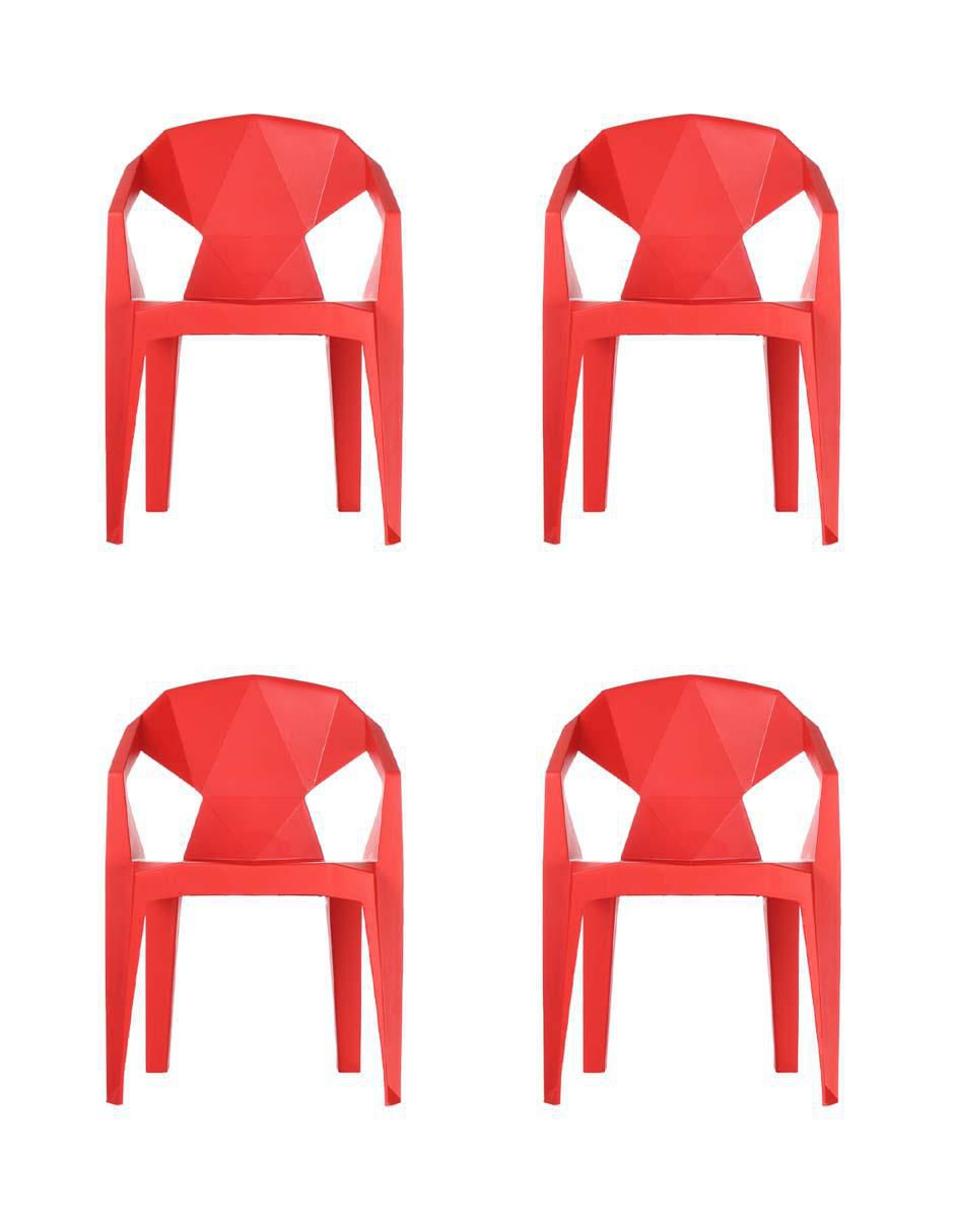 Set de sillas 4 piezas Origami