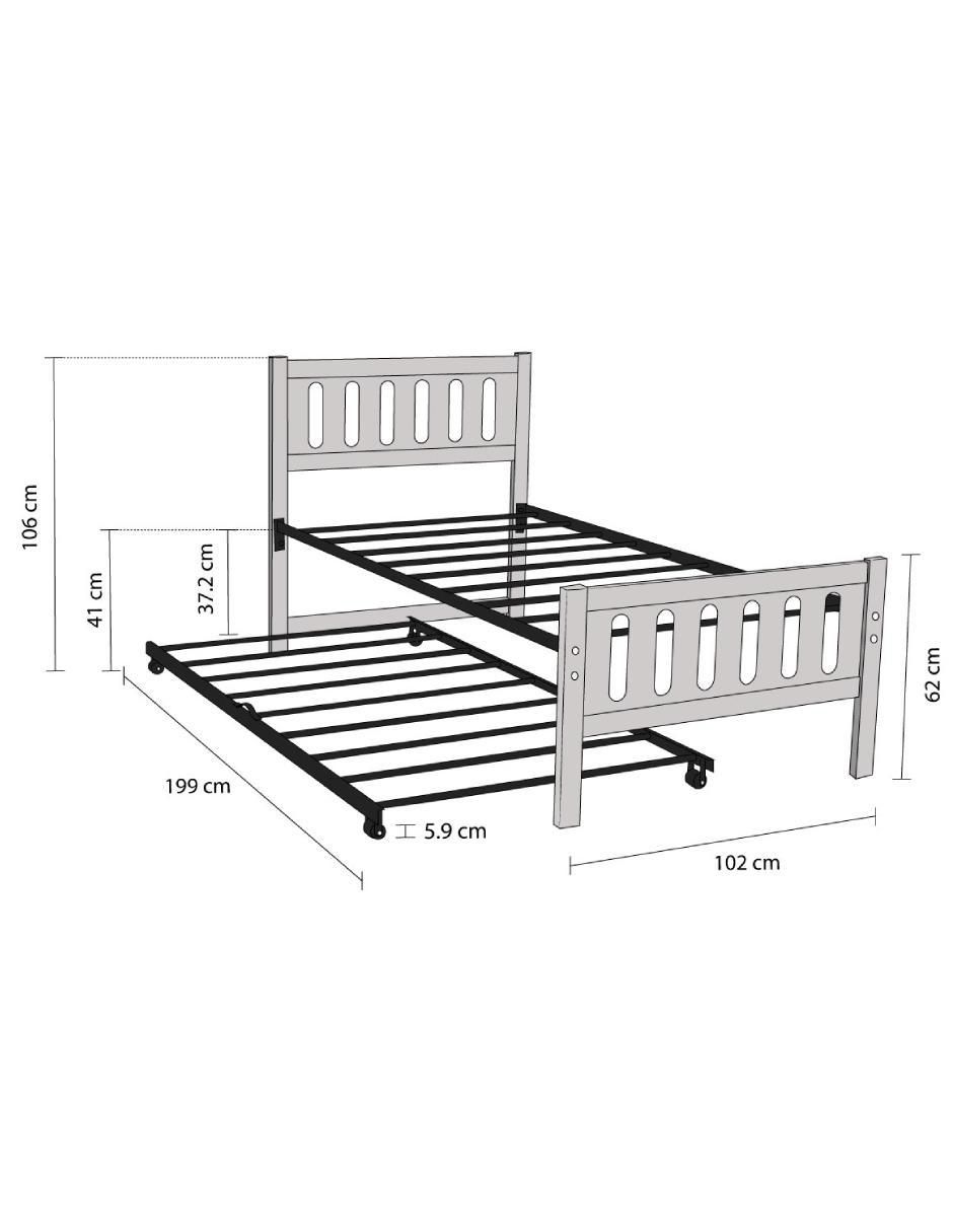 Cama Cherokee de madera pino 5