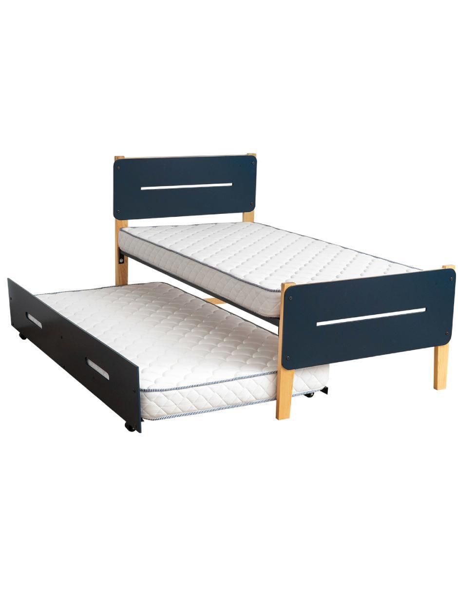 Cama Juno de madera pino individual
