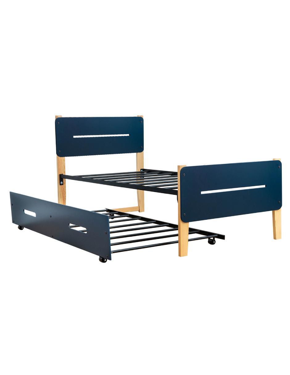 Cama Juno de madera pino individual 6