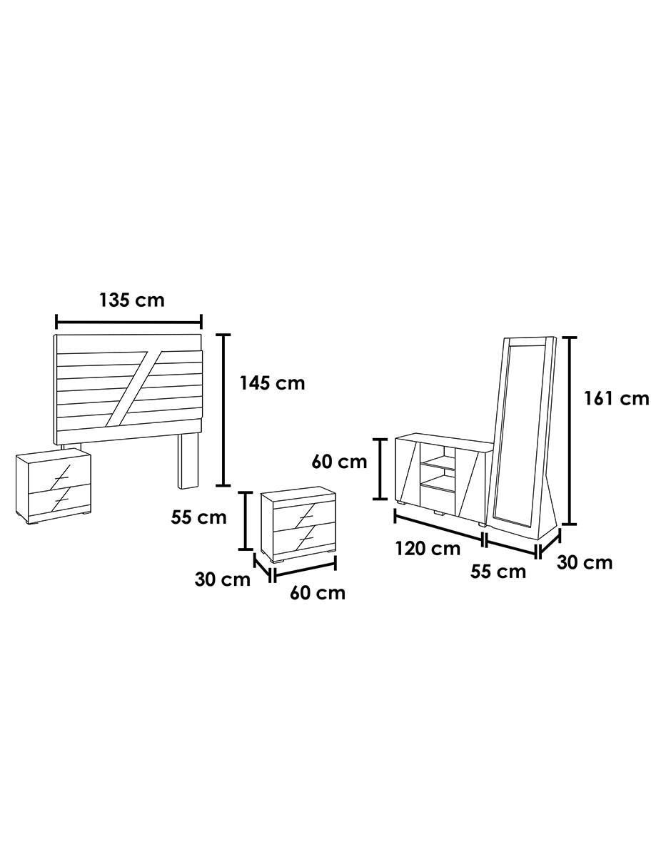 Set Recámara Sousa de MDF 6