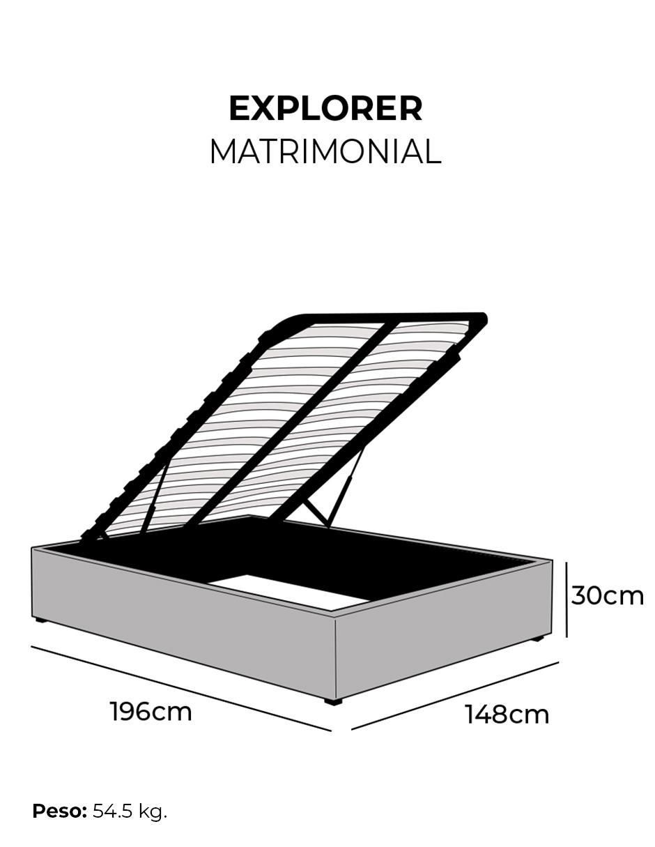 Base para cama Explorer de metal 5