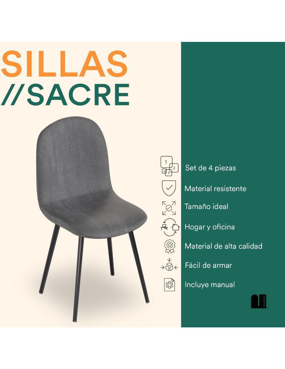 "set de (si aplica)" 4 juego de sillas mubson sin familia o colección "de" poliéster