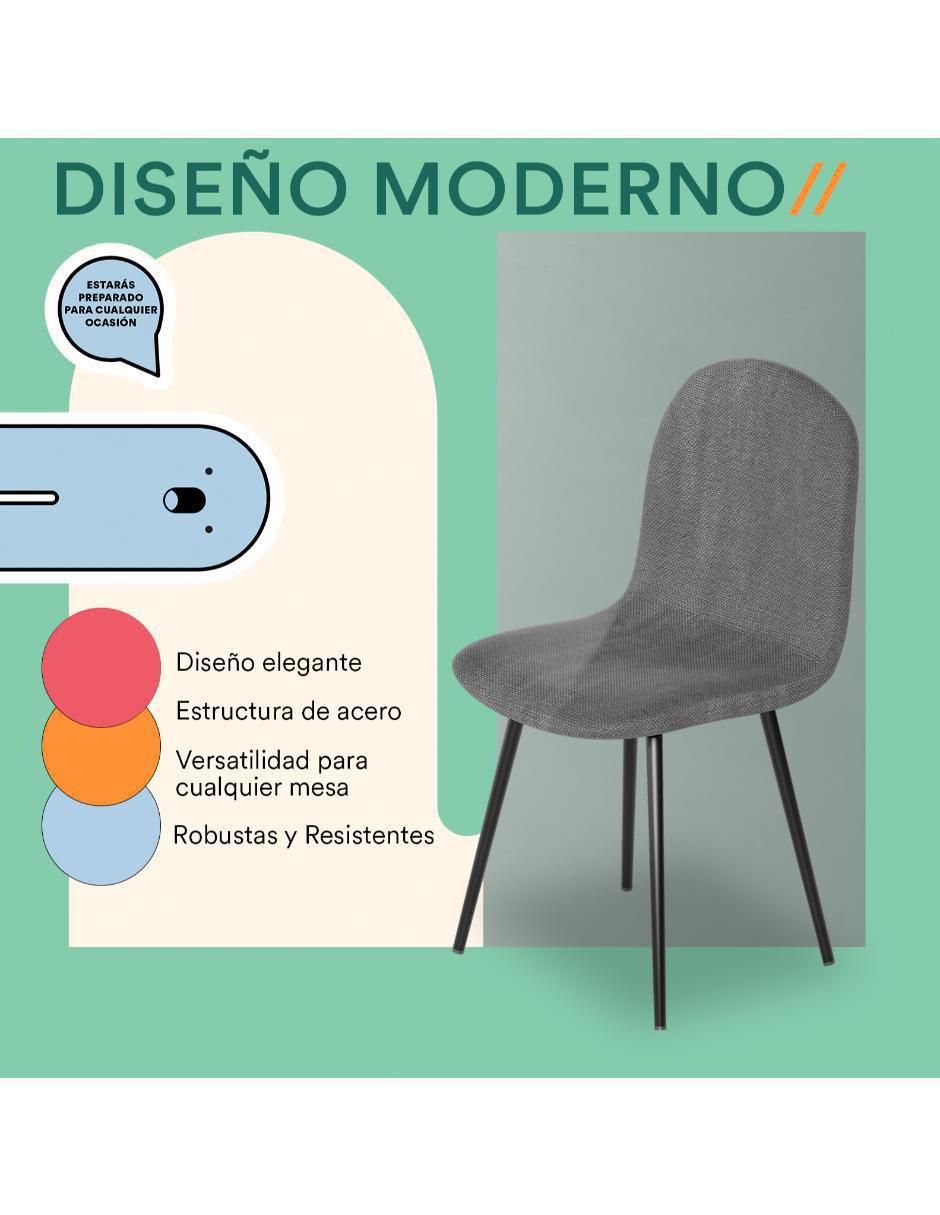 "set de (si aplica)" 4 juego de sillas mubson sin familia o colección "de" poliéster