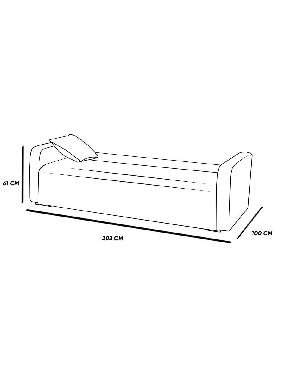 Sofá cama de chenille 2