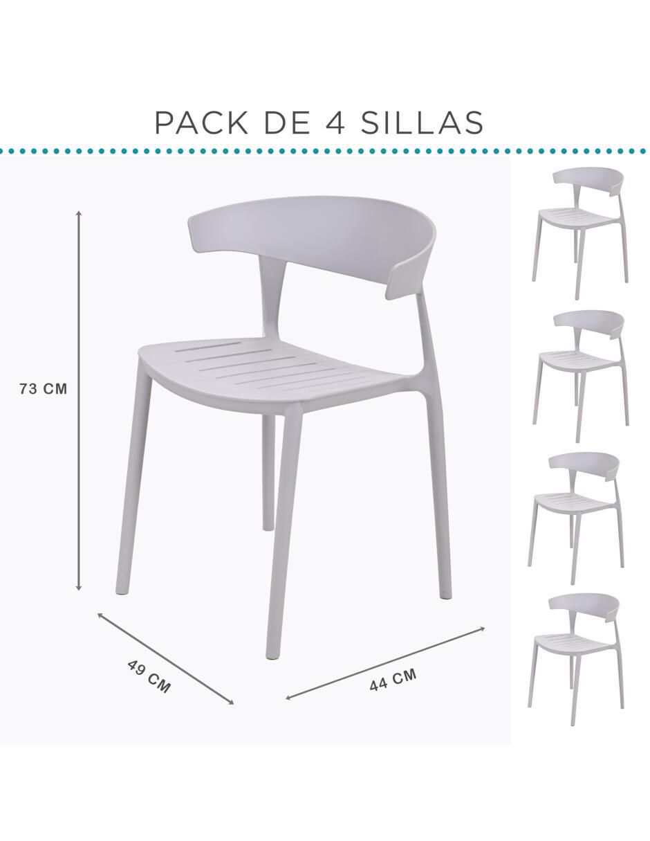 Set silla 4 piezas de plástico 8