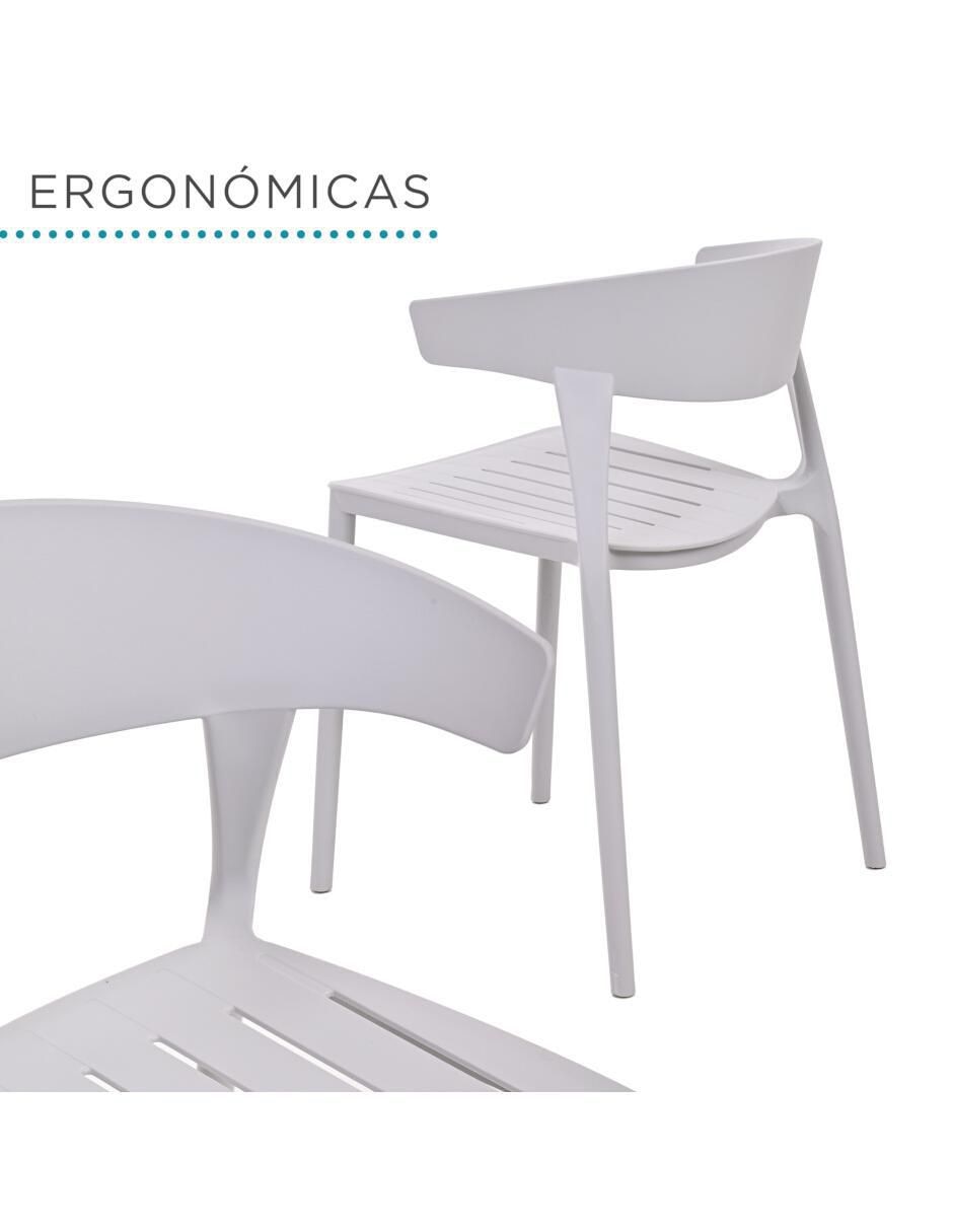 Set silla 4 piezas de plástico 5