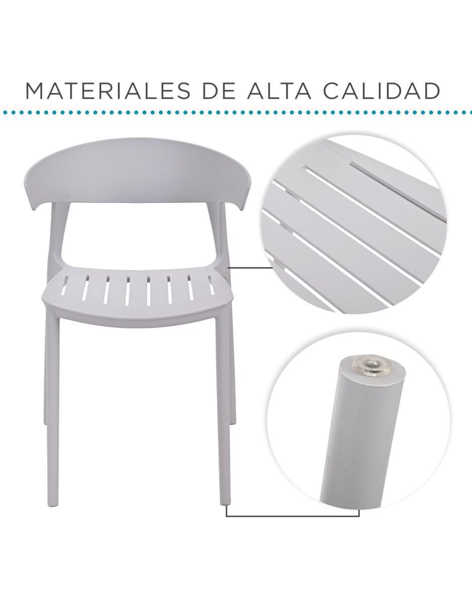 Set silla 4 piezas de plástico 6