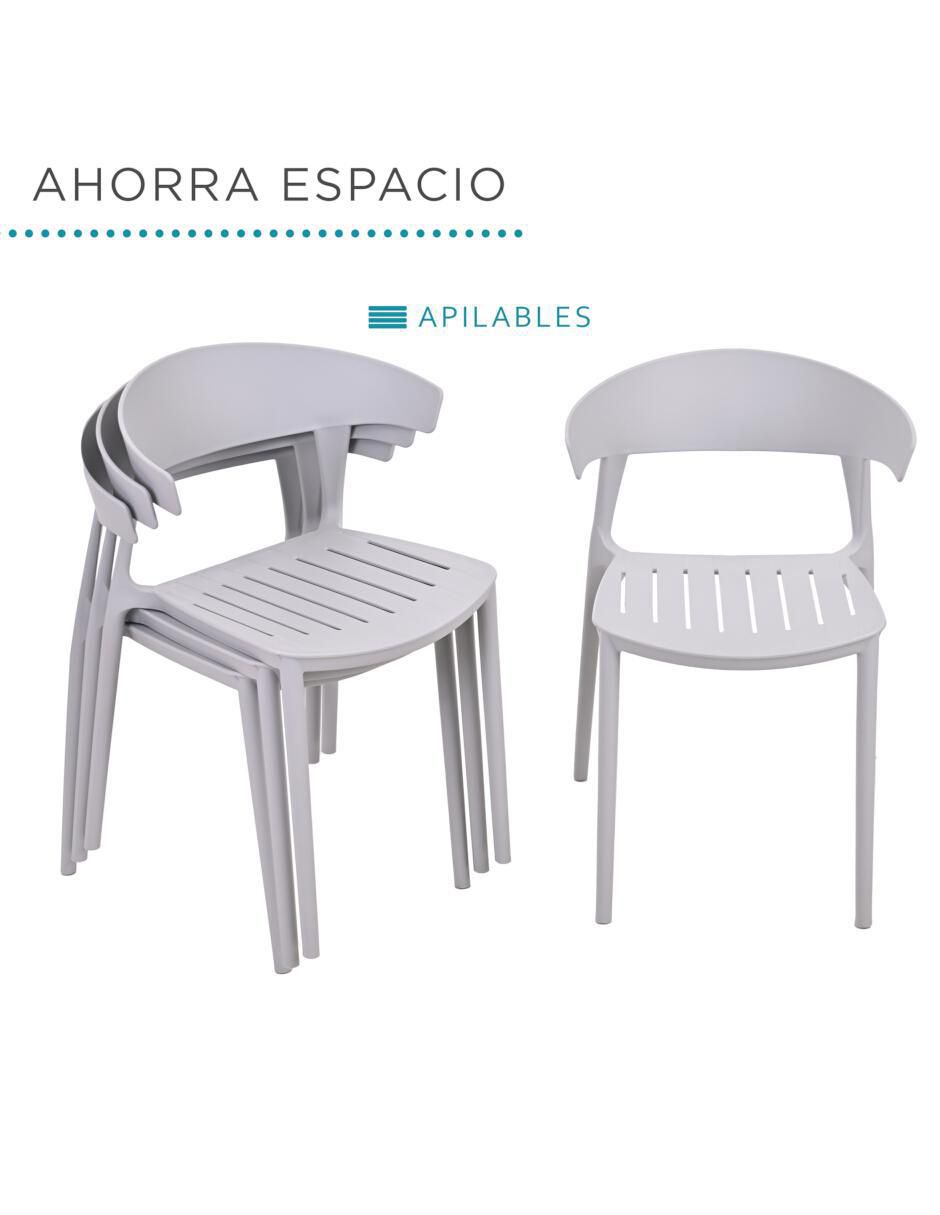 Set silla 4 piezas de plástico 7