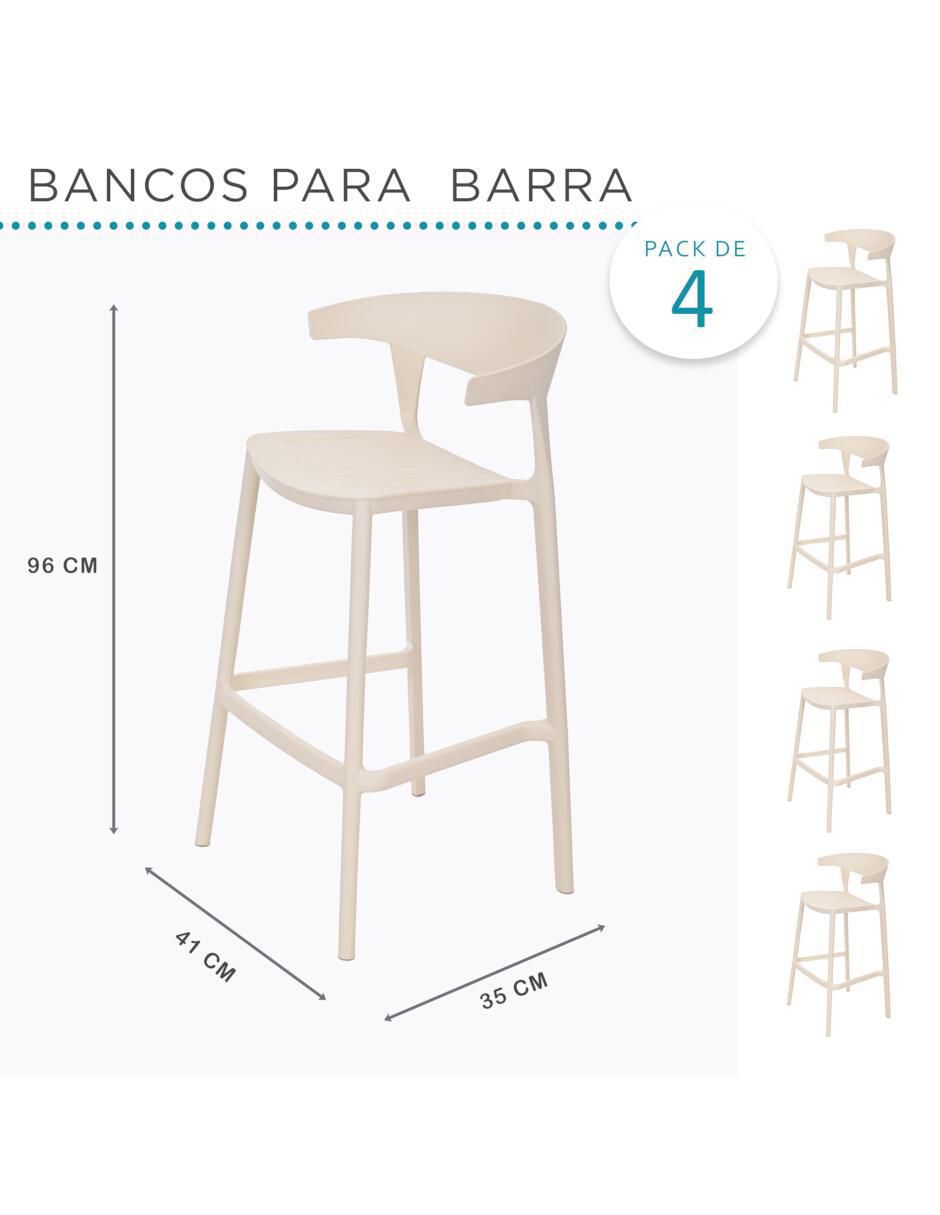 Juego de bancos altos sin familia o colección eke life home "de" plástico