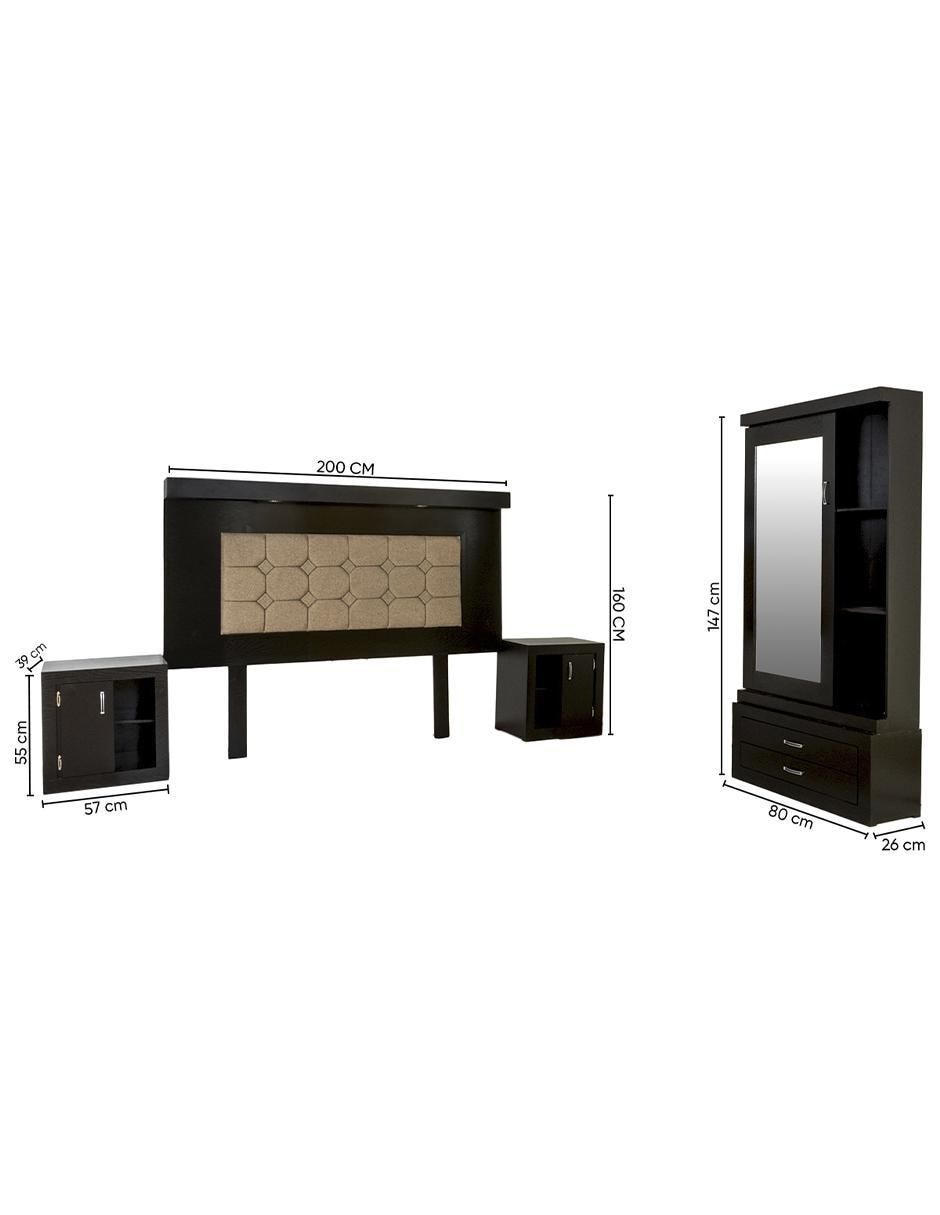 Set recámara Turin de MDF 18
