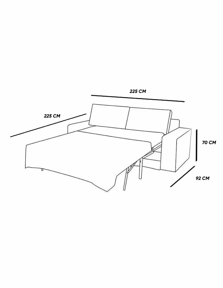 Sofá cama Leonor Queen Memory M & E Muebles de Chenille