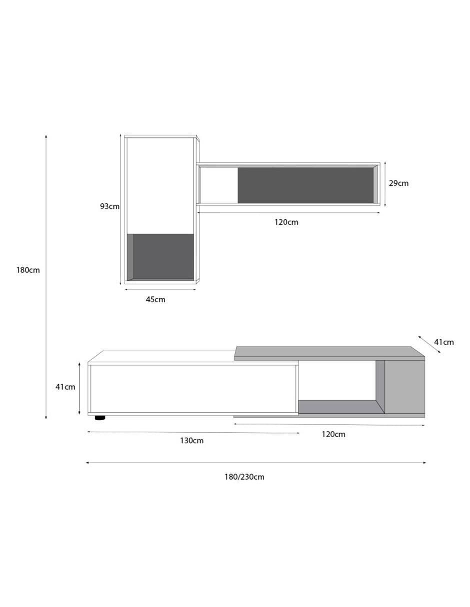 Mueble de tv Obi de MDF 5