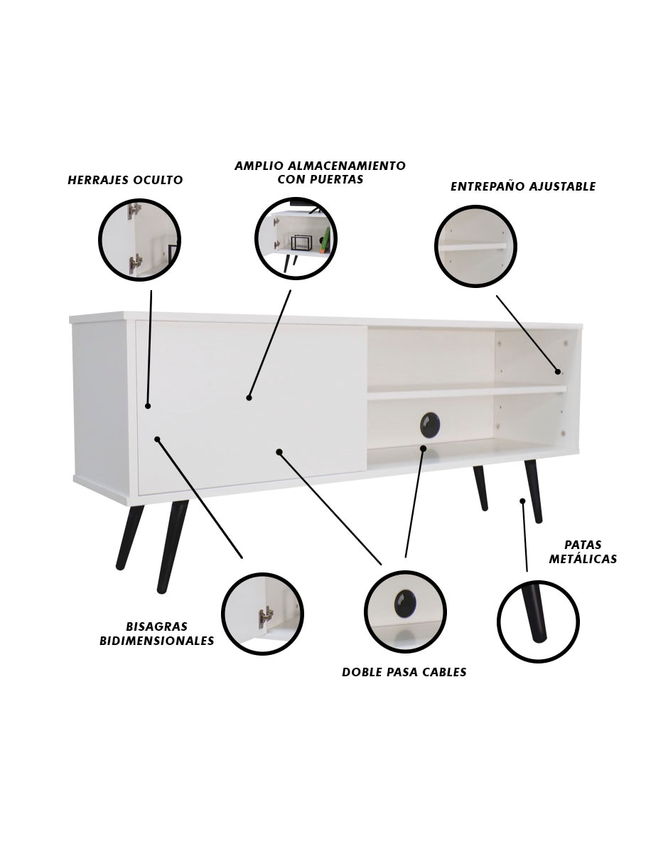 Mueble de tv Tv 06 Salvatore de MDF 7