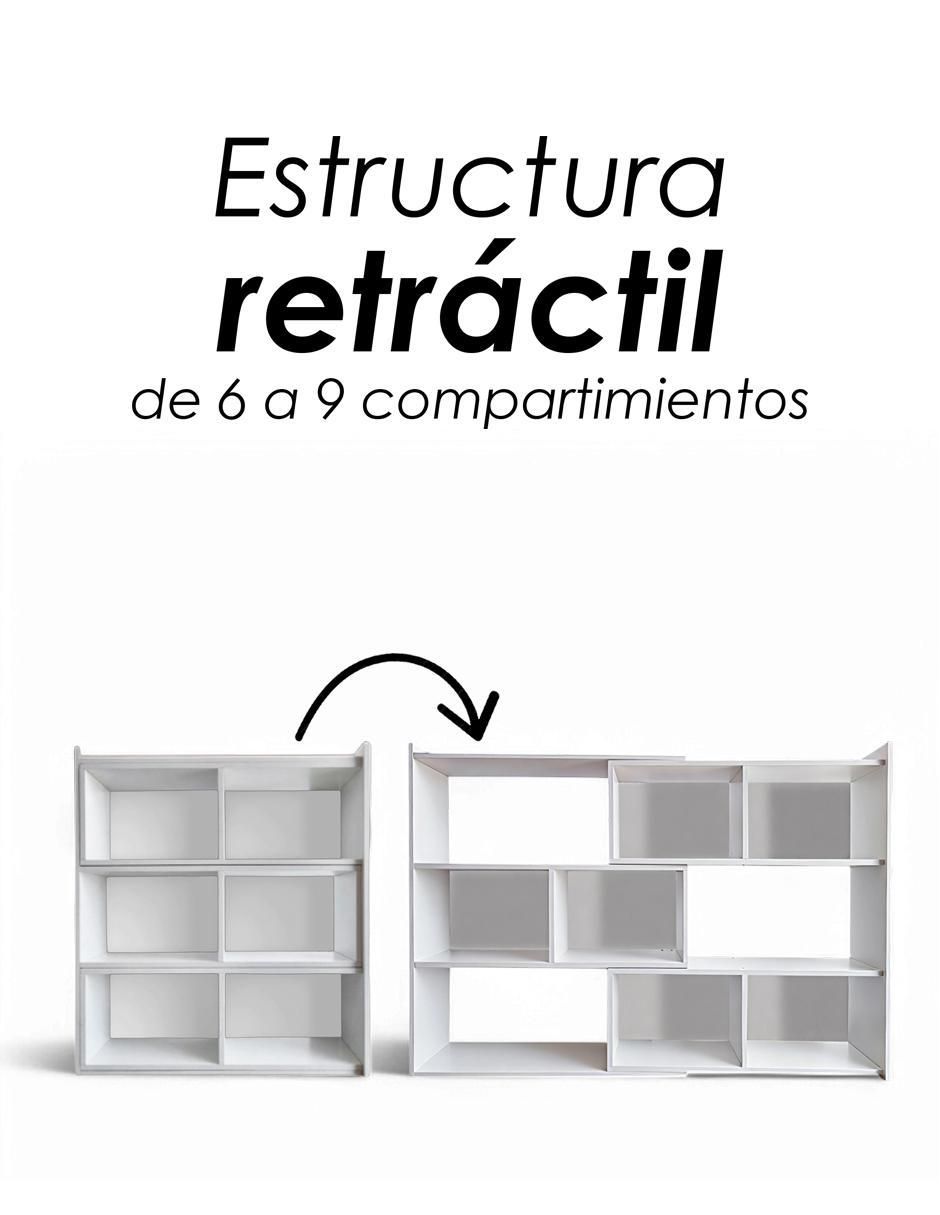Librero Retractil de madera 5