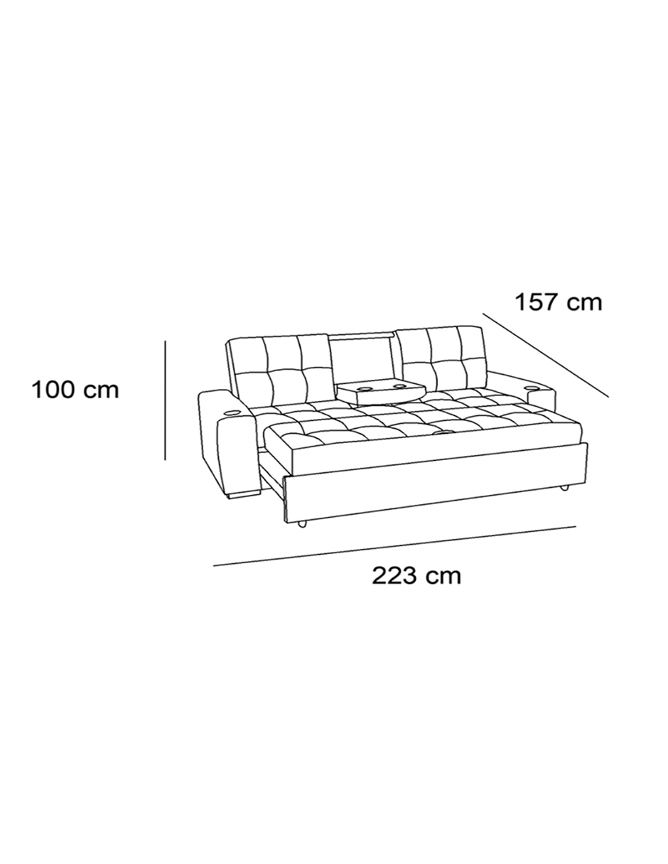 Sofá cama Larson de poliéster 10