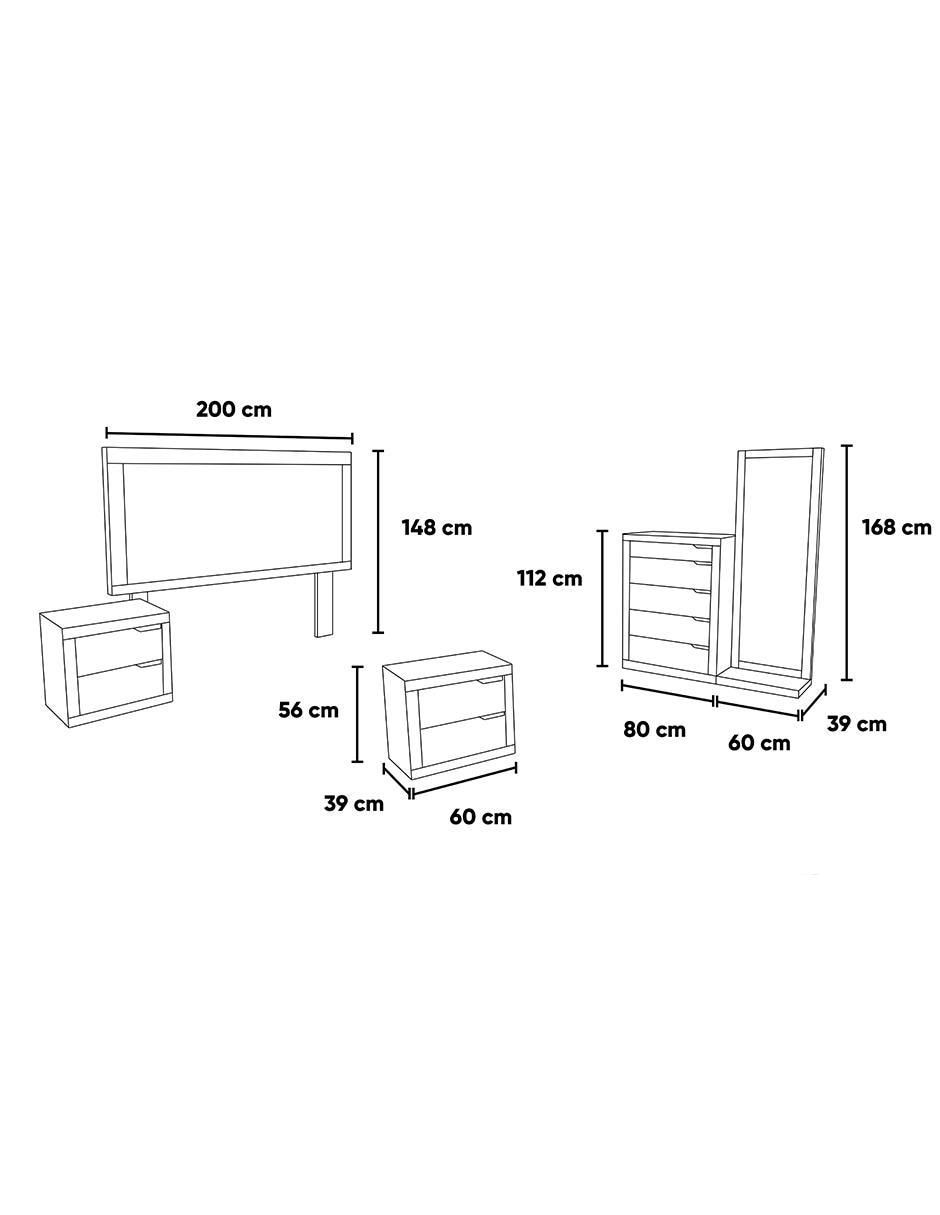 Set Recámara Bélgica de MDF 5