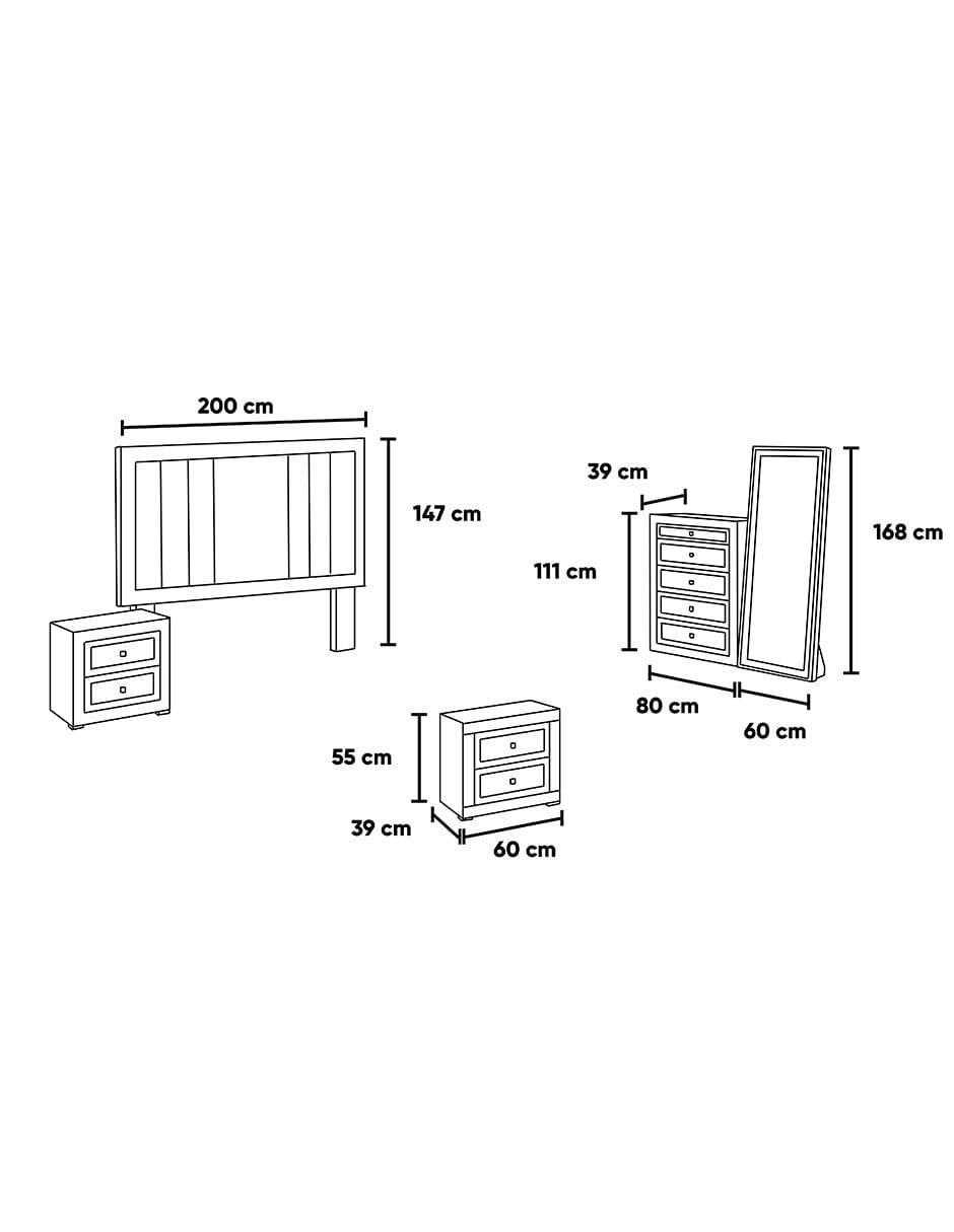 Set Recámara Renve de MDF 5