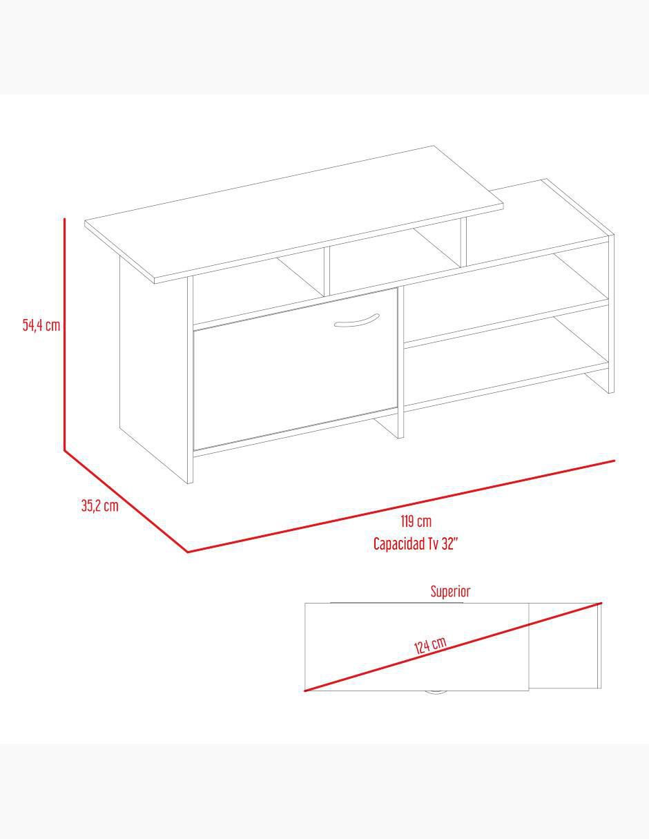 Mueble de tv Lima de melamina 7