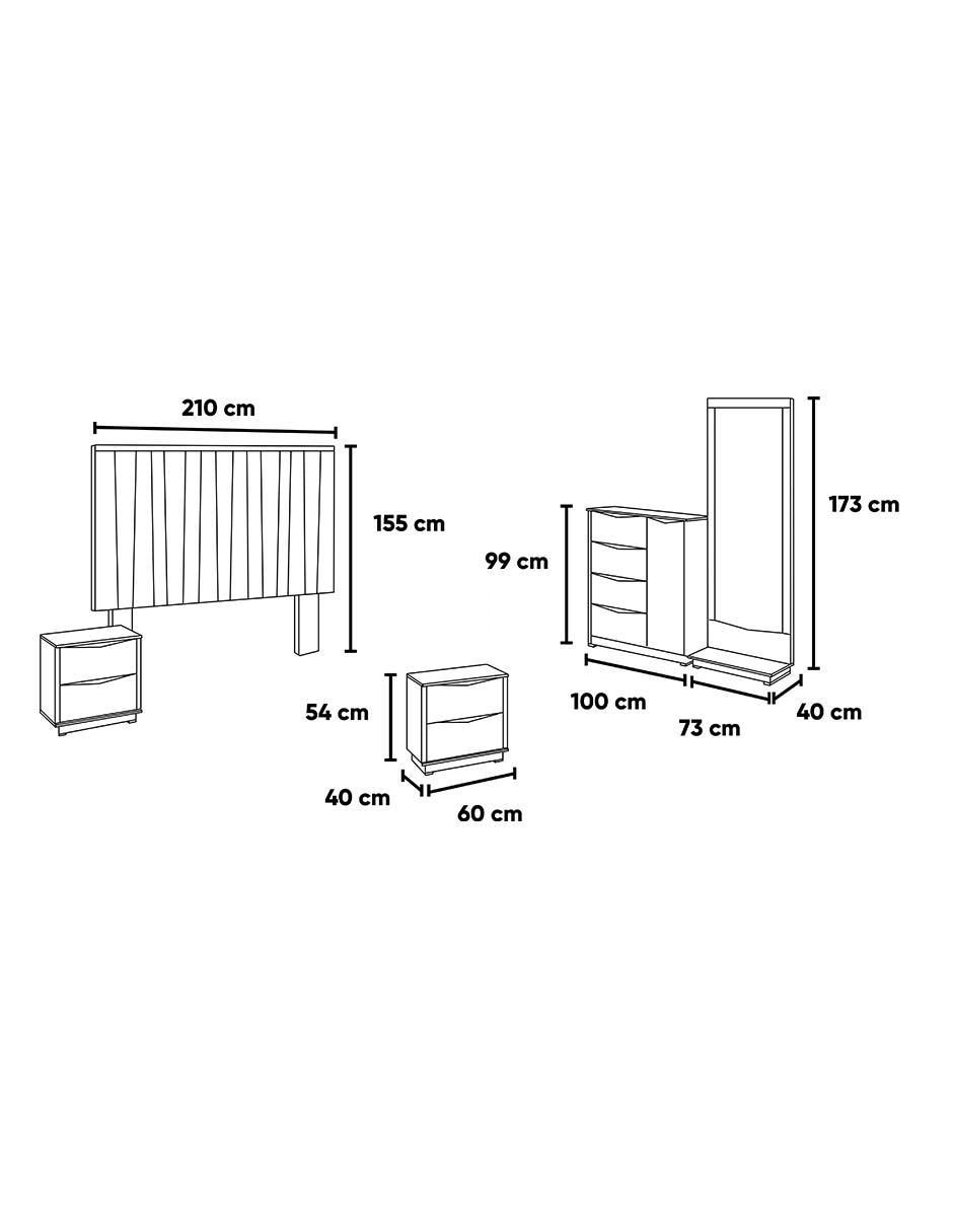 Set Recámara Martina de MDF 7