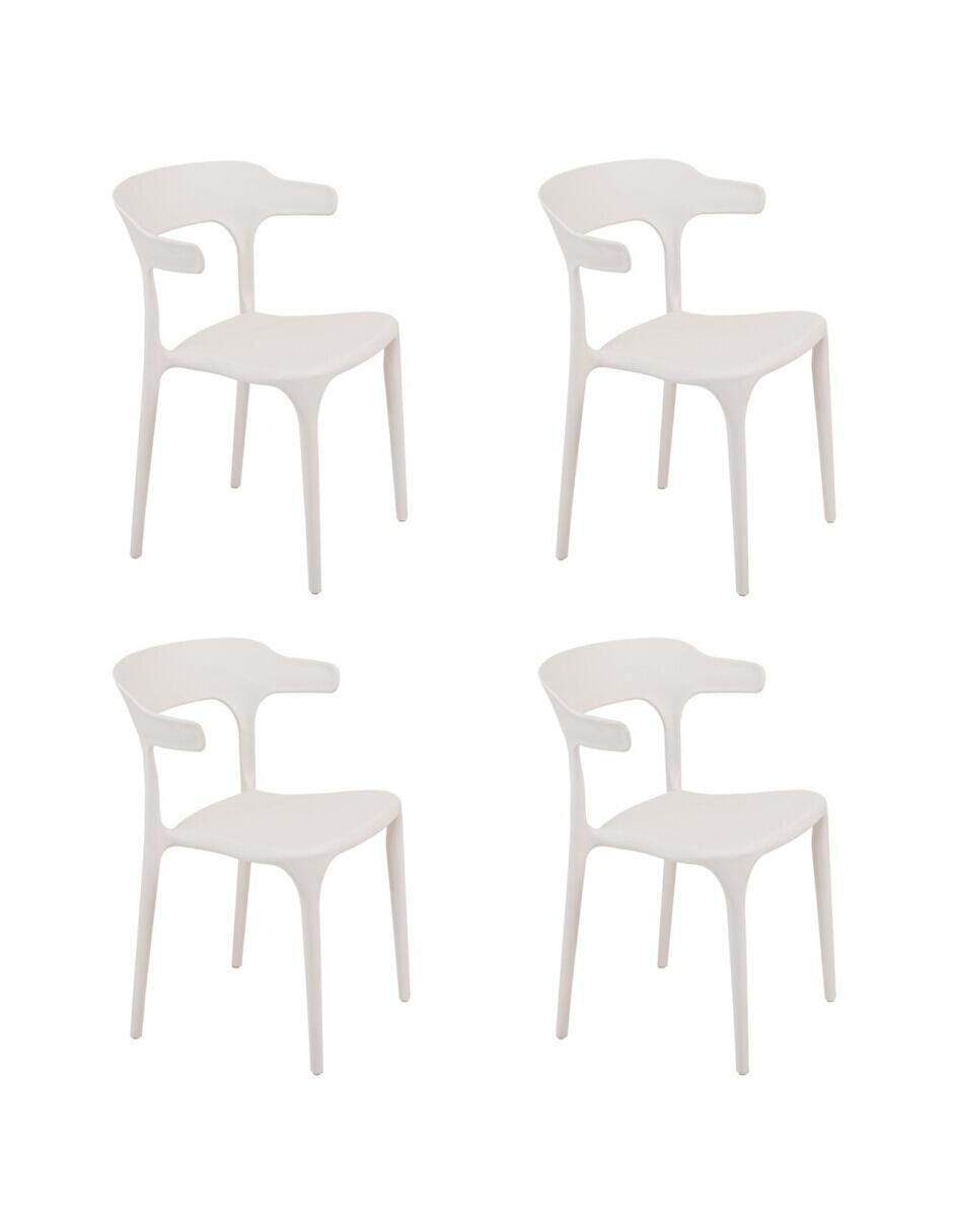 Juego de sillas 4 piezas de plástico