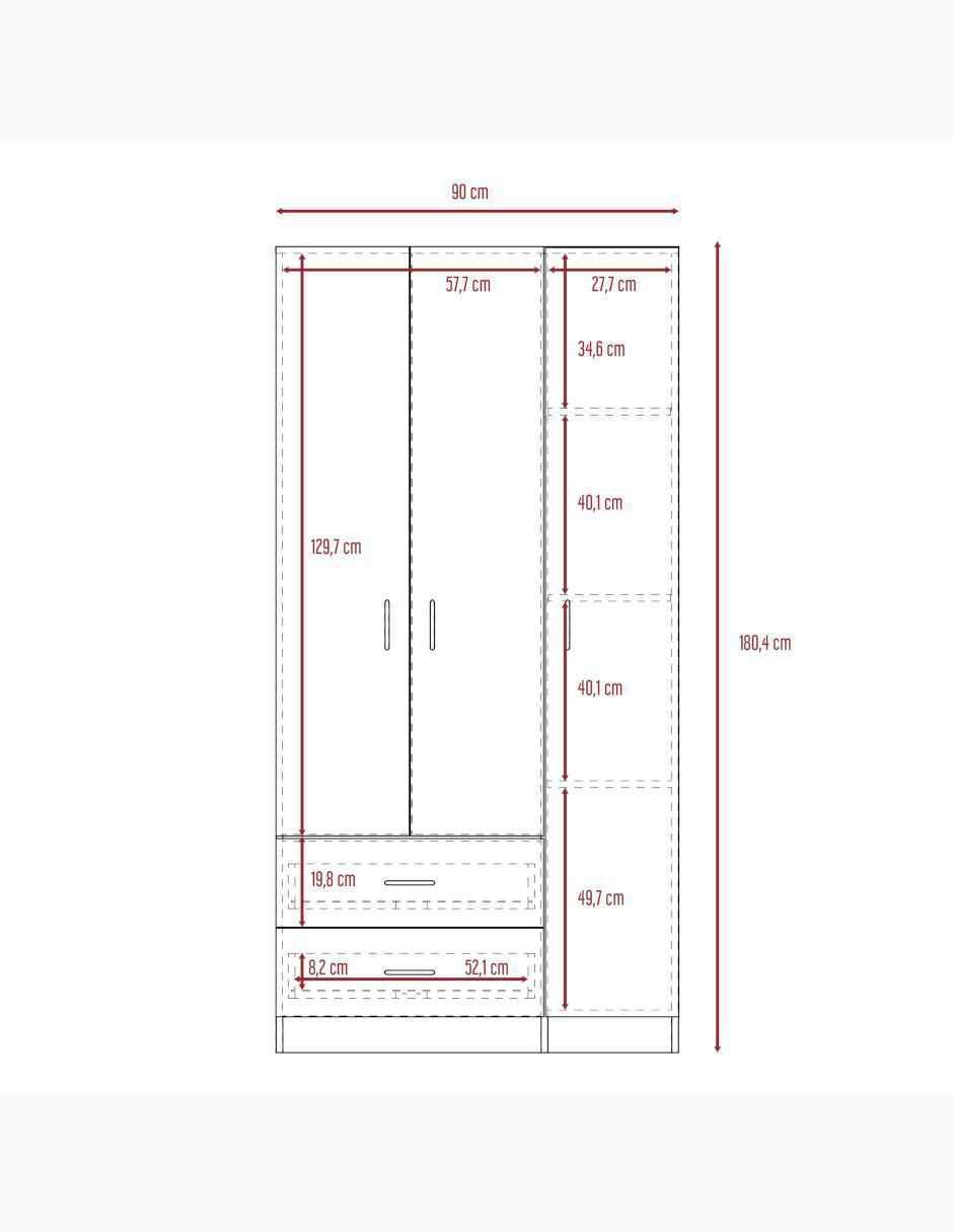 Armario Austral Closet Austral Wengue de melamina 8