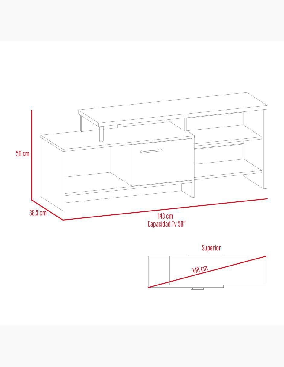 Mueble de tv Bengala de melamina 6