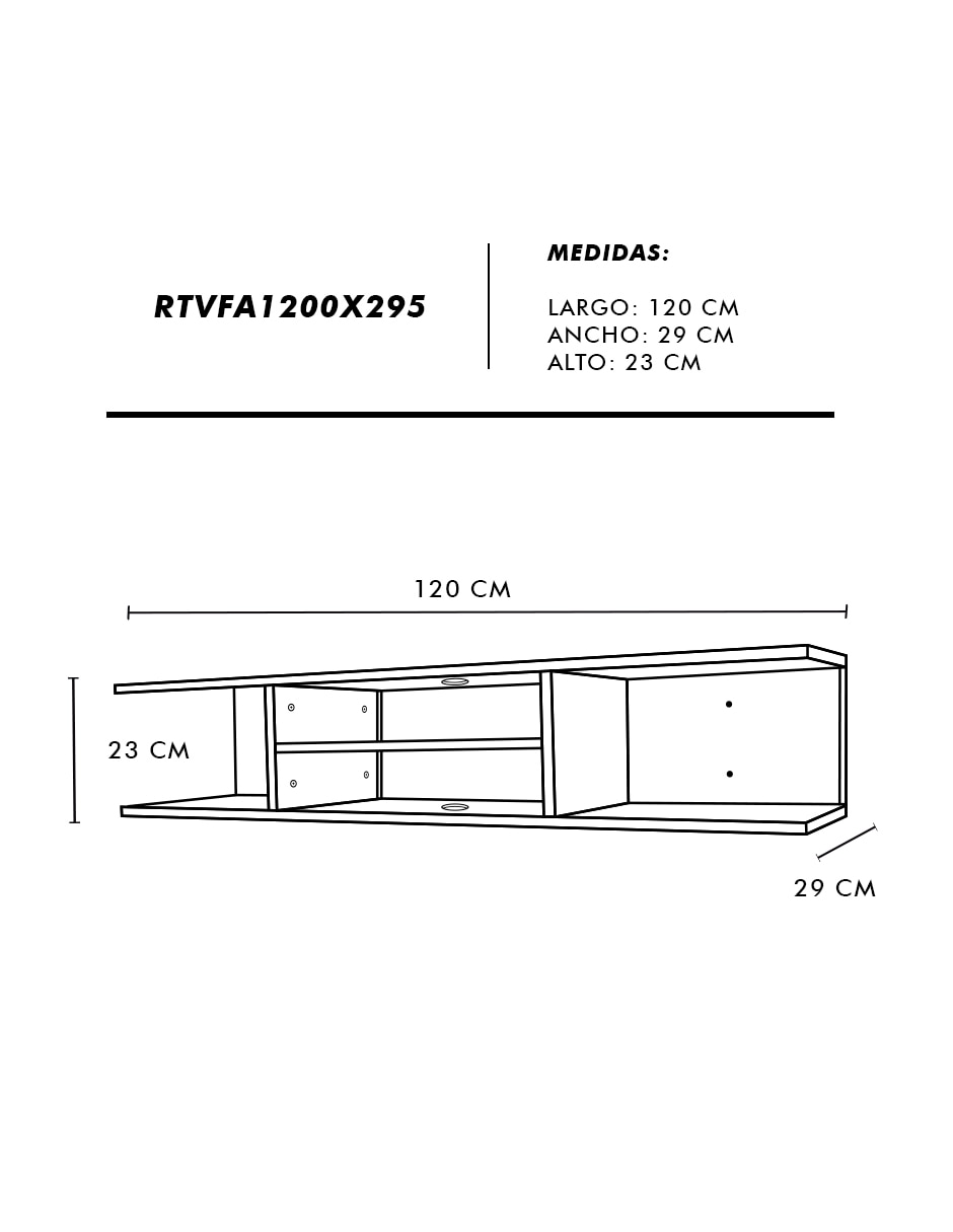 "repisa" decomobil repisa rtv-fa "de" mdf
