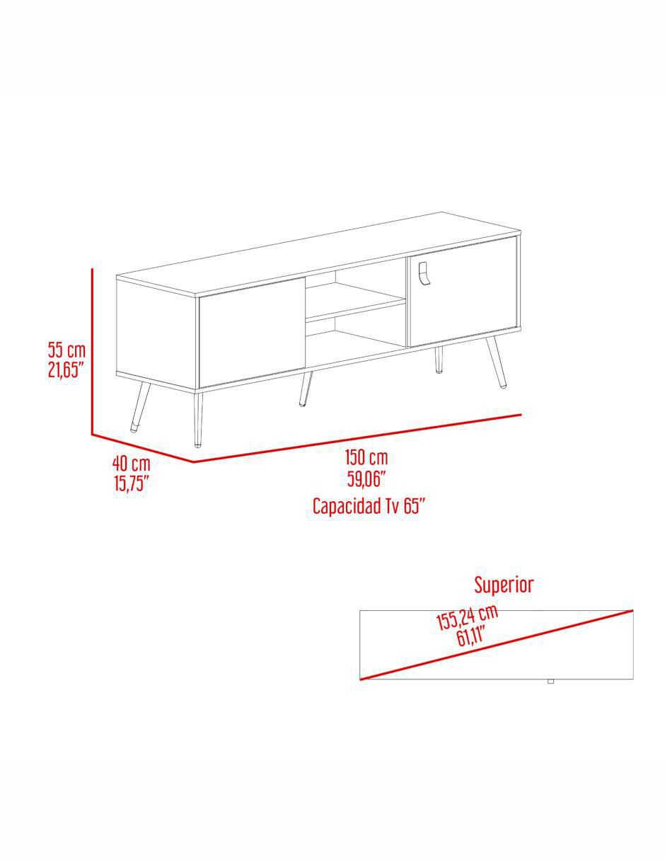 Mueble de tv Funnes de melamina 7