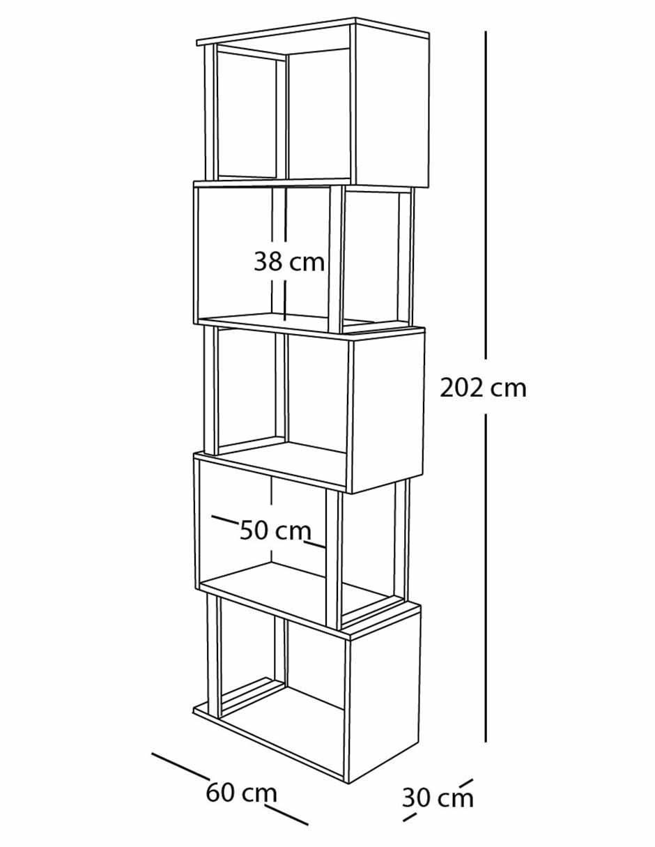 Librero Minimalista de melamina 5