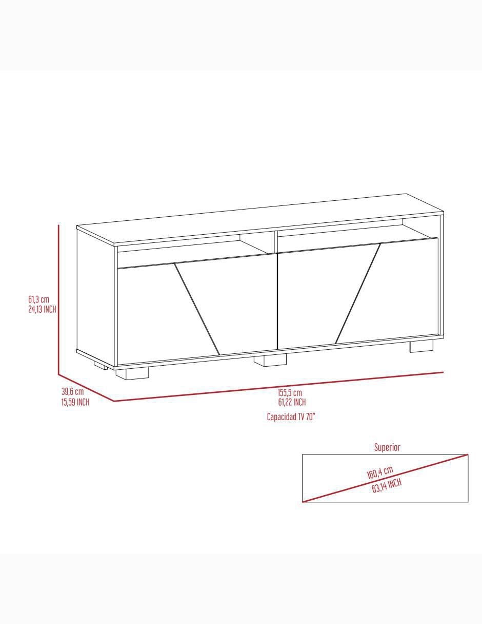 Mueble de tv Fraktal de melamina 7