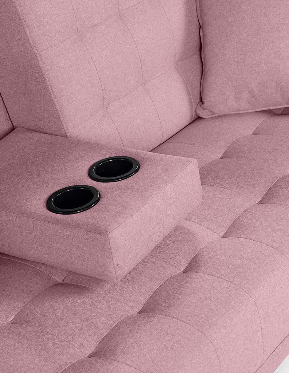 Sofá cama armable Tammy Memory Foam de lino 8