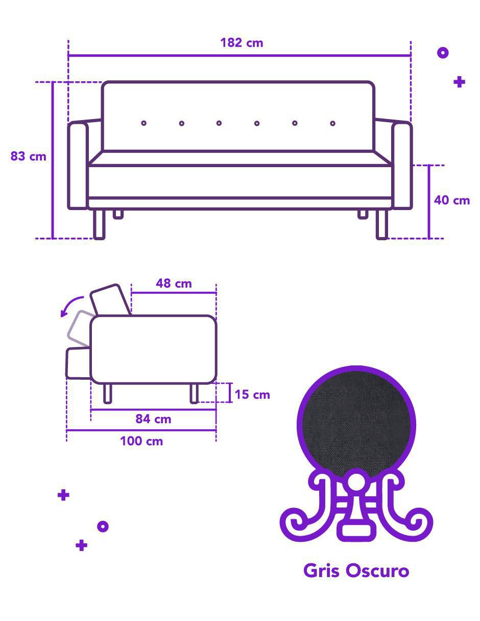 Sofá cama Mandela de lino 8