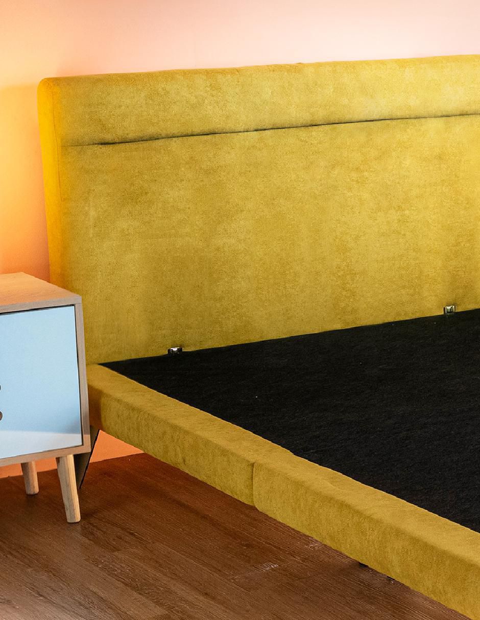 "base para cama" roomi danita matrimonial "de" metal