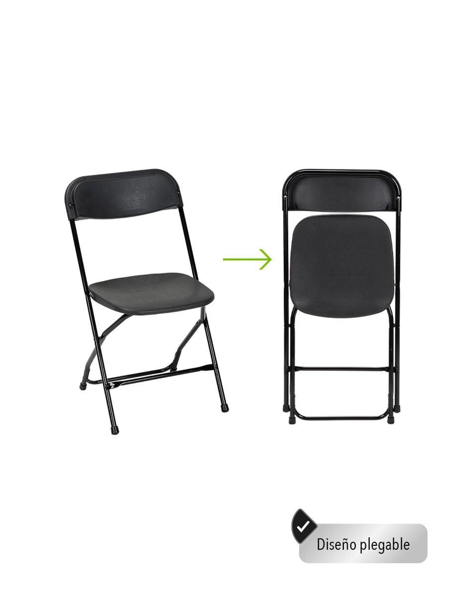 Silla plegable 10 piezas de plástico 3