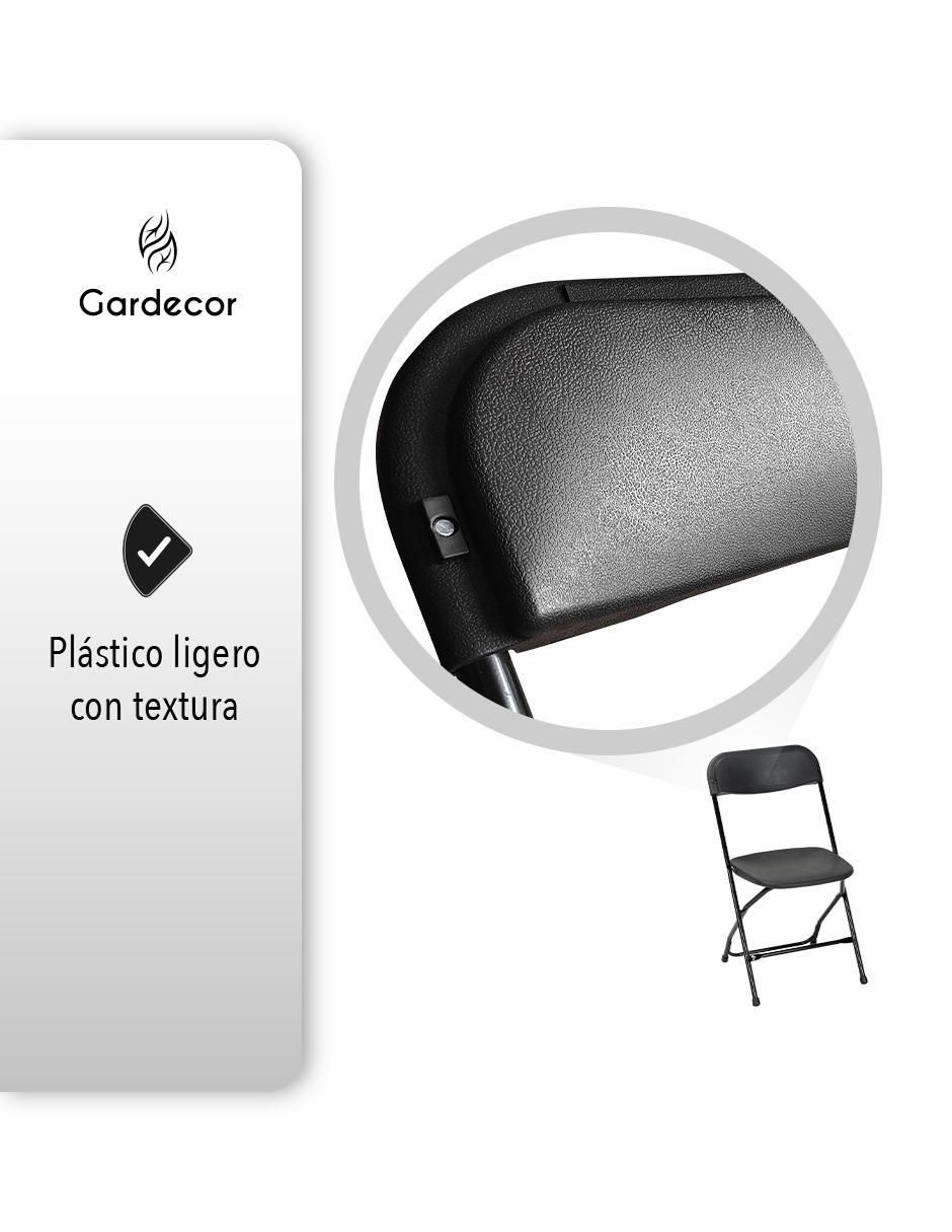 Silla plegable 10 piezas de plástico 4
