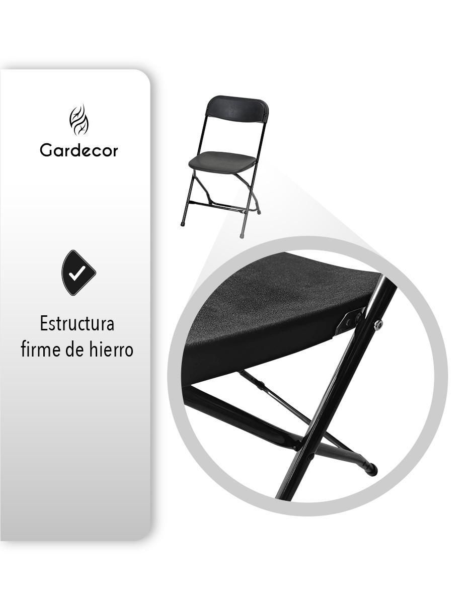 Silla plegable 10 piezas de plástico 5
