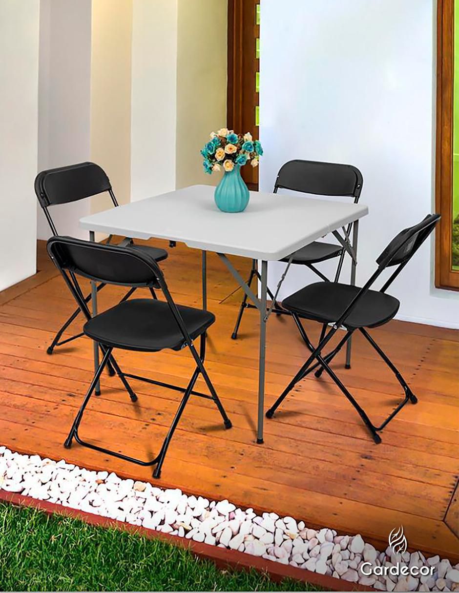 Silla plegable 10 piezas de plástico 7