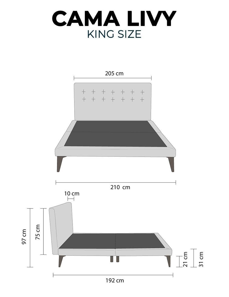 Cama de metal king size 7