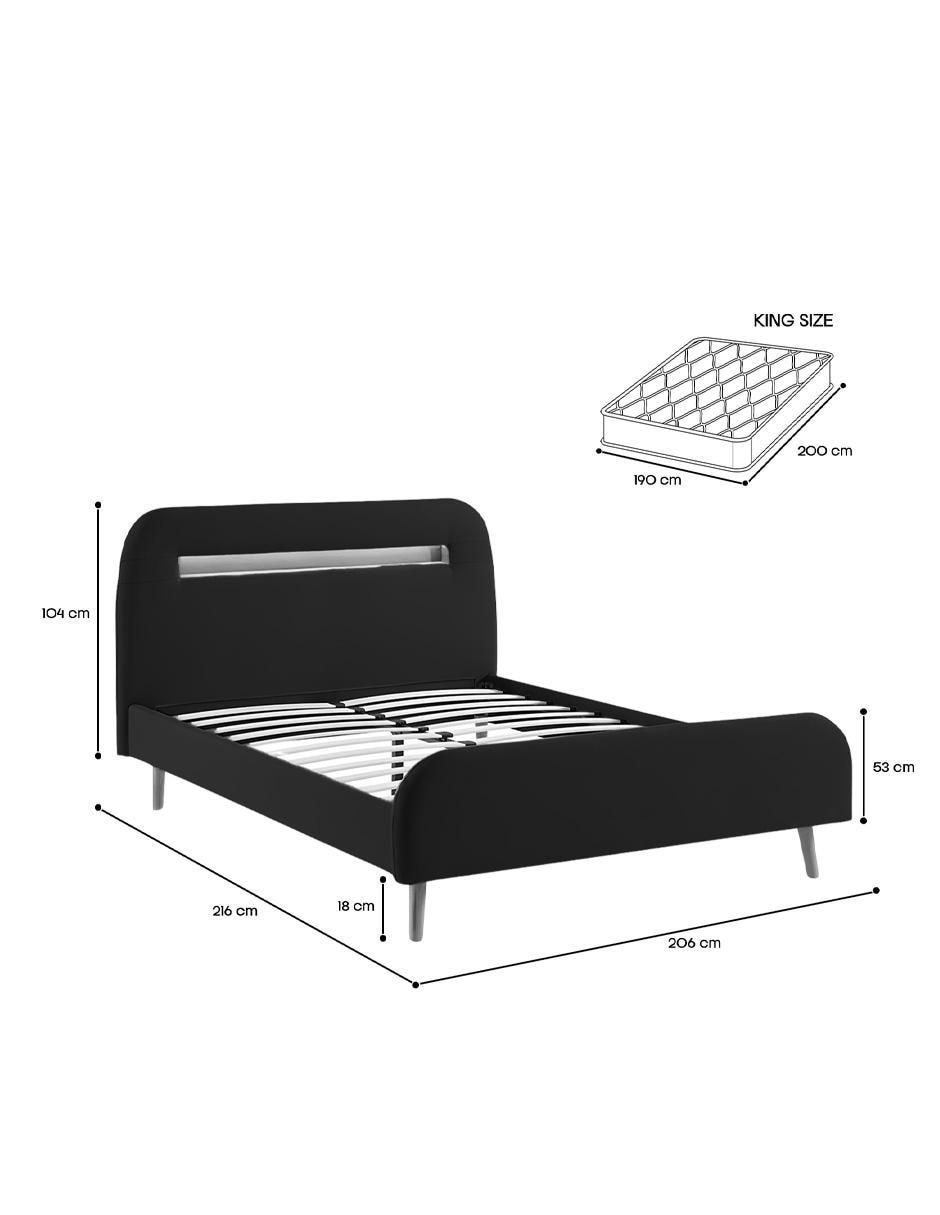Base para cama Diamond de madera pino 6