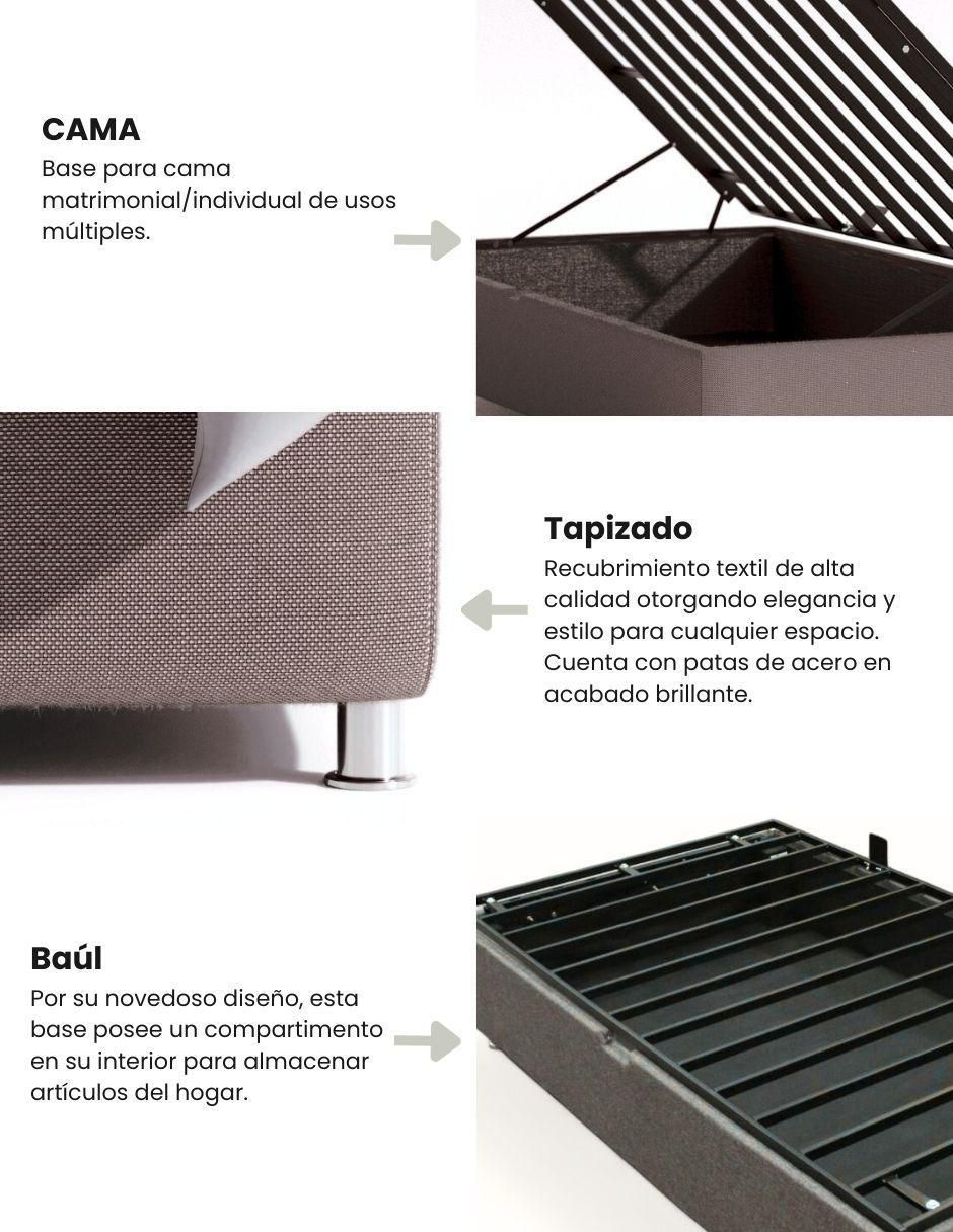 Cama Baúl Jhonson de acero 3