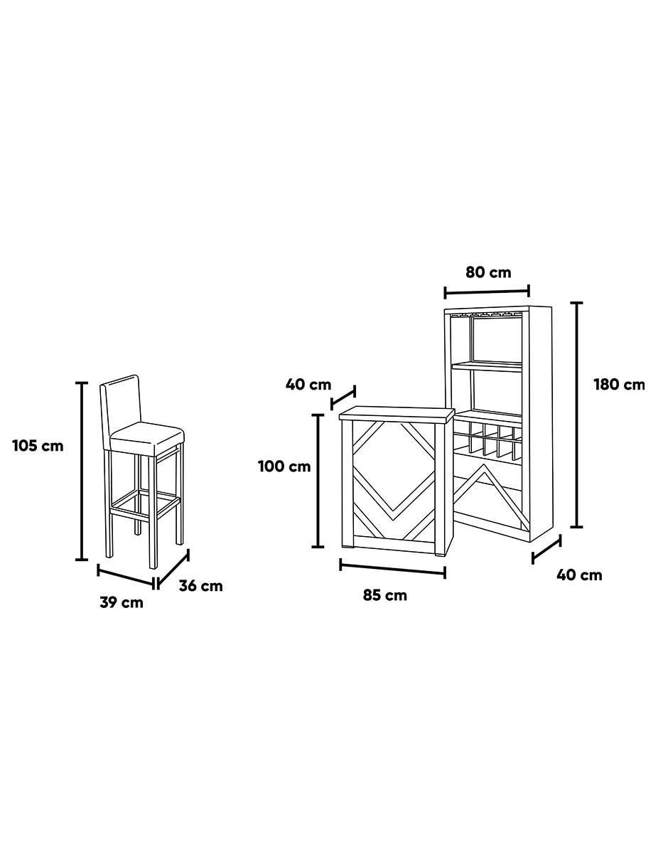 Cantina Montecarlo de MDF y madera 5