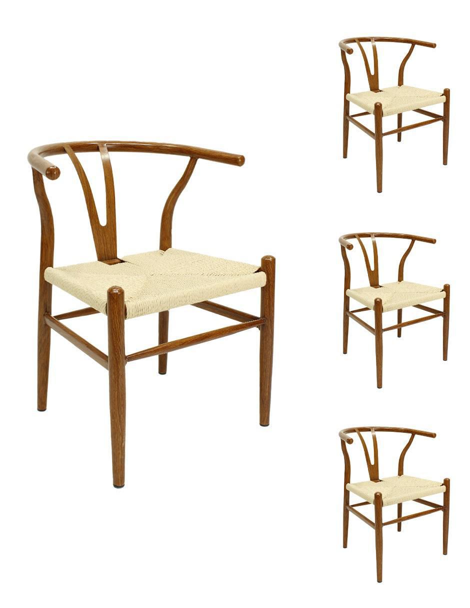 Set de sillas 4 piezas Premium de metal Set de sillas 4 piezas Premium de metal