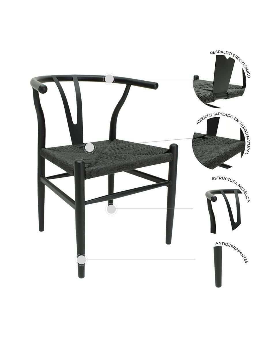 Set de sillas 4 piezas Premium de metal 8