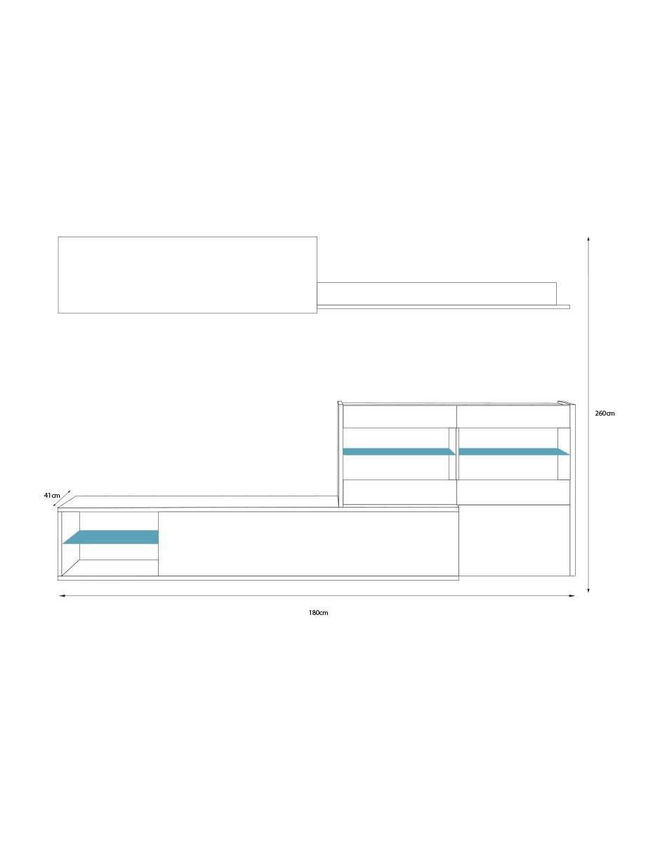 Mueble de tv Uma de MDF 5