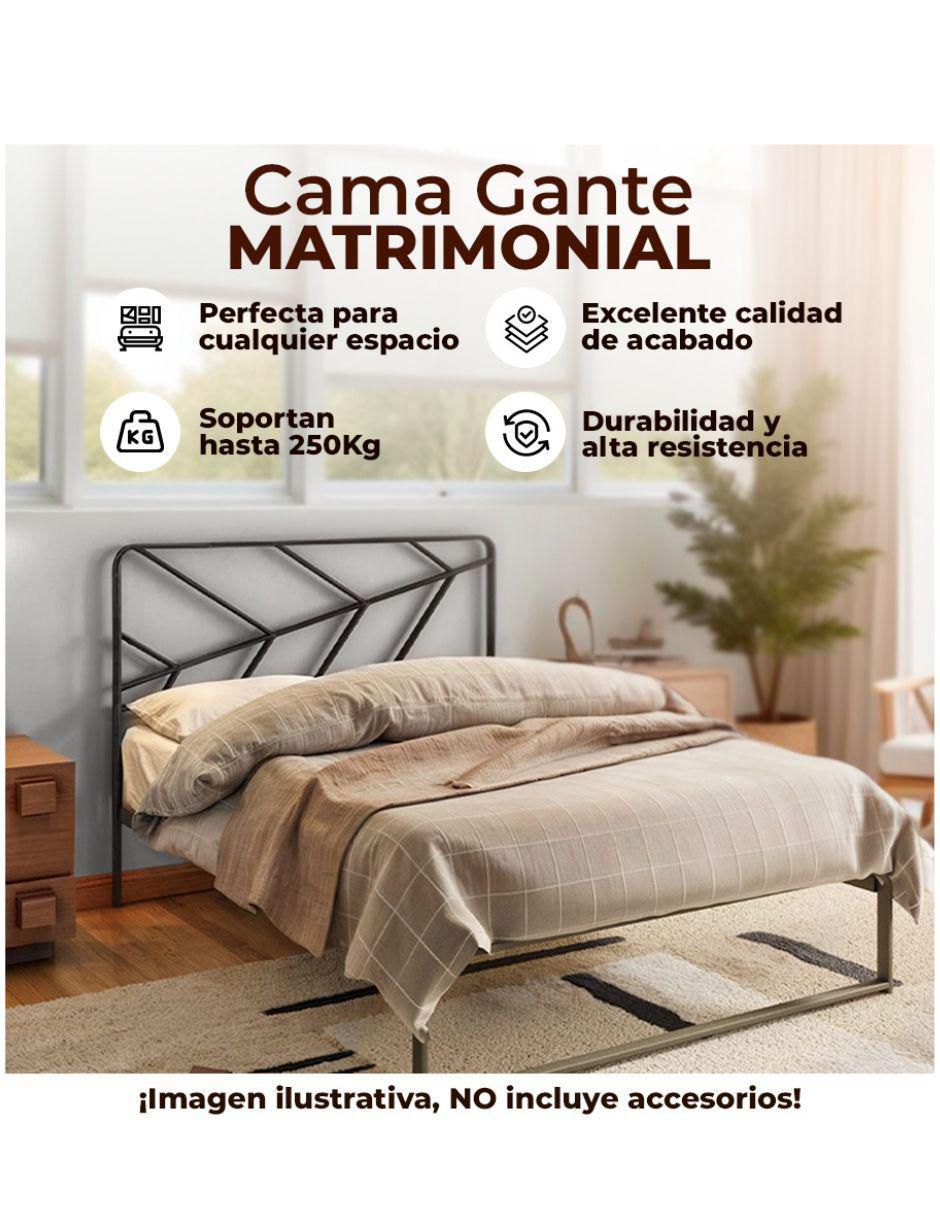 Cama industrial de acero matrimonial 7