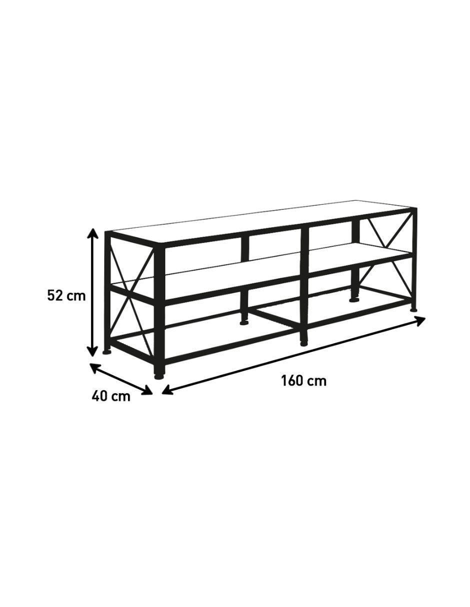 Mueble de tv de metal y madera 12