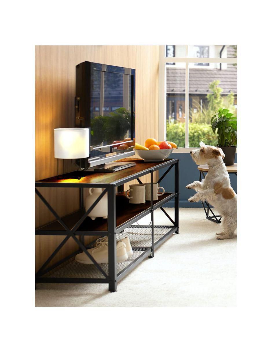 Mueble de tv de metal y madera 10
