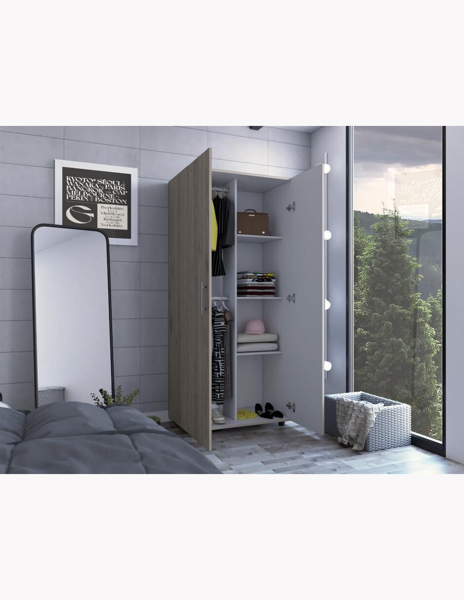 Armario Tera Closet Tera Gris de melamina 6
